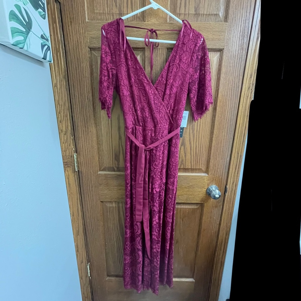 Women’s Maroon Jumpsuit- Medium